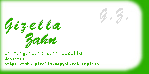 gizella zahn business card